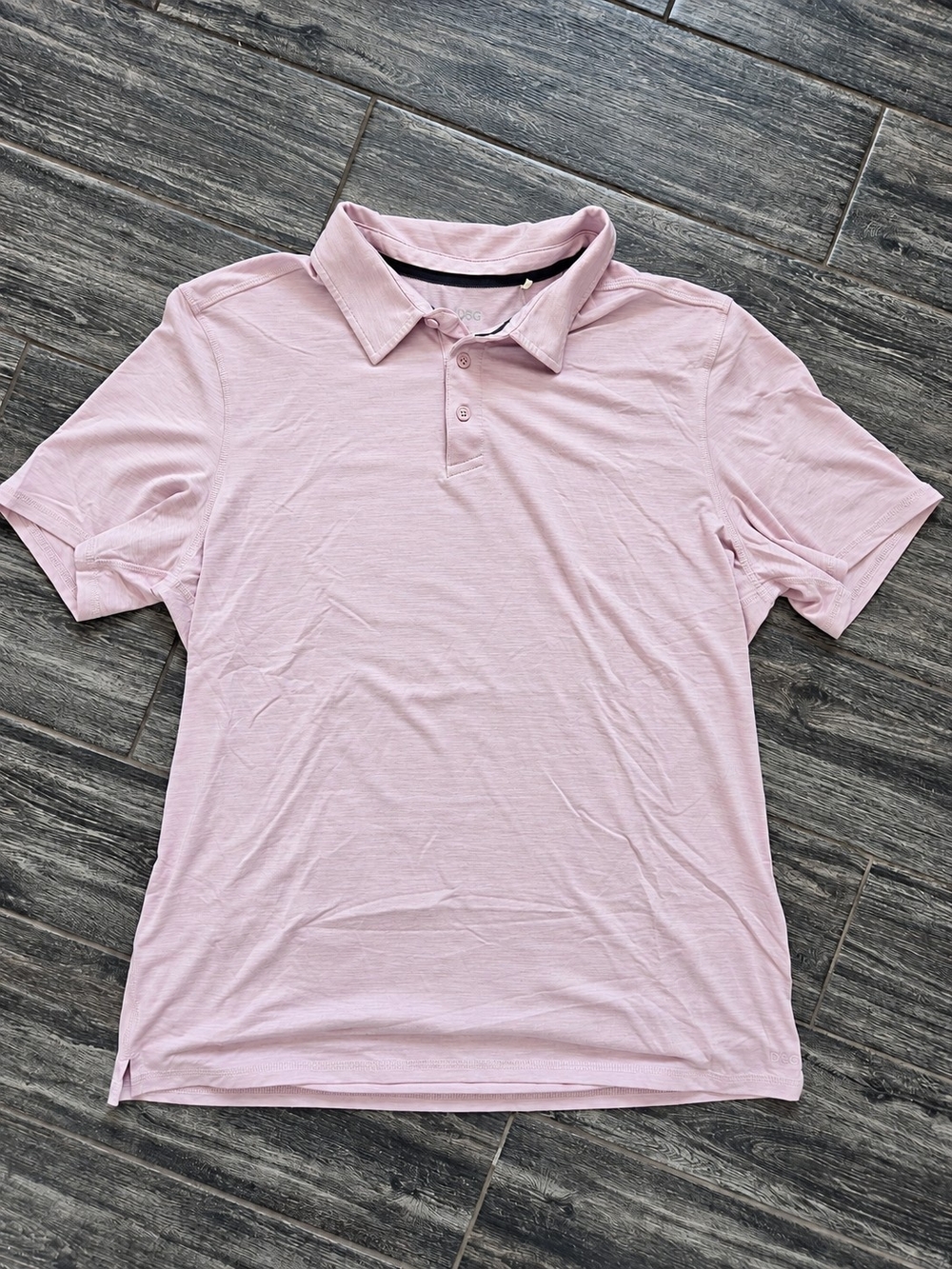 DSG Men’s Pink Performance Golf Polo Shirt Short Sleeve